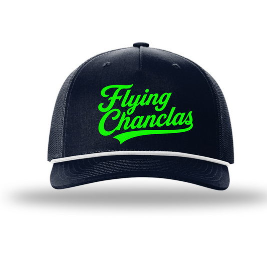 Navy Cap with Flying Chanclas' on a white backgroundl