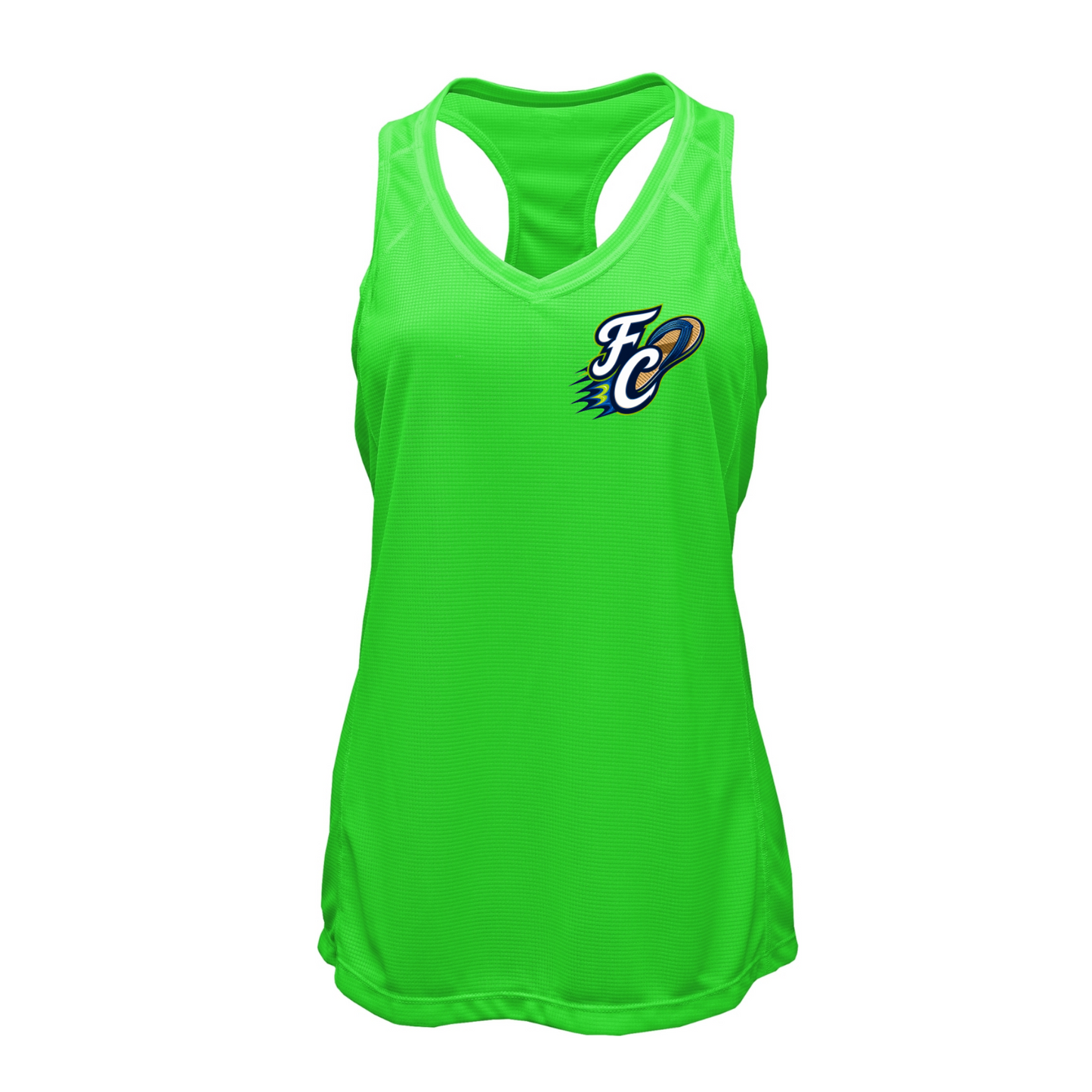 Flying Chanclas Women’s Performance Tank – Neon Green Racerback