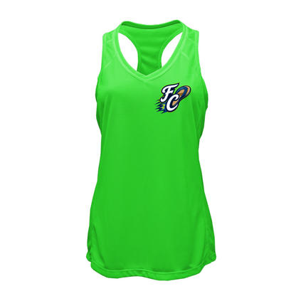 Flying Chanclas Women’s Performance Tank – Neon Green Racerback