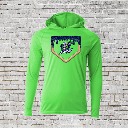 Fury Drip Homeplate Hoodie Tee, Fury Ice Cream Drip Baseball Spirit Wear, Fury Baseball Drip