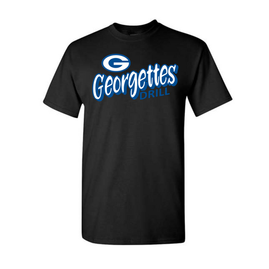 Georgettes Drill Team Shirt, Georgetown Eagles Drill Tee, Black Georgettes Tshirt