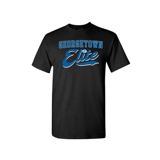 Georgetown Elite Blue Shirt, Georgetown Black Tee, Drifit Elite Softball Tshirt