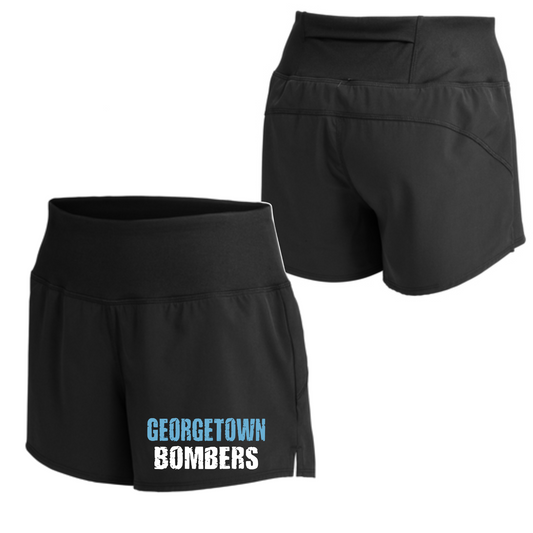 GTX Bombers Womens Shorts, Bombers Baseball Shorts, Ladies Bombers Baseball Running Shorts