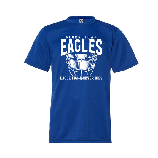 Royal Blue Georgetown Eagles Football Tee, Eagles Tshirt, Georgetown Football Tee