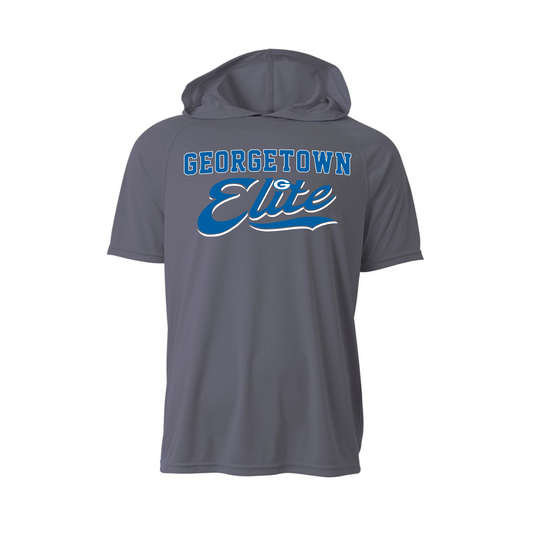 Short Sleeve Georgetown Elite Hoodie Tee, Elite Allstars Spirit Wear, Elite Softball Hoodie Shirt