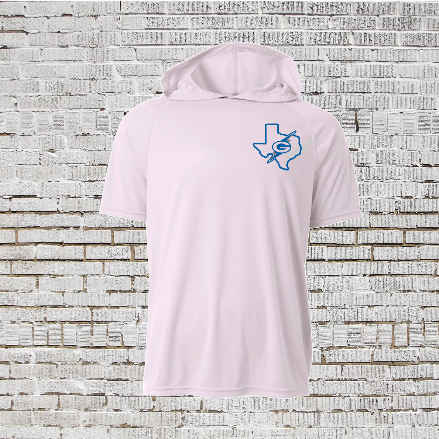 White Drifit Hooded Georgetown Elite Tee, Elite Hoodie Shirt, White Hoodie T-Shirt