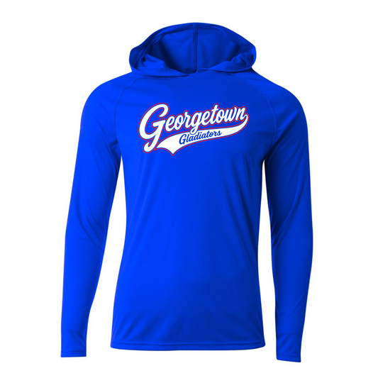 Georgetown Gladiators Performance Hooded Long Sleeve Tee