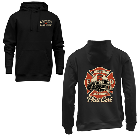 Black Georgetown Fire Dept Sweatshirt, Georgetown Lake House Hoodie
