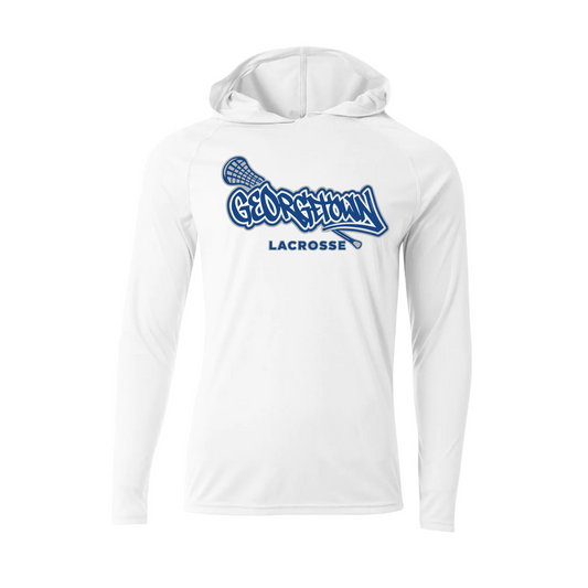 Georgetown Lacrosse Performance Hooded Long Sleeve