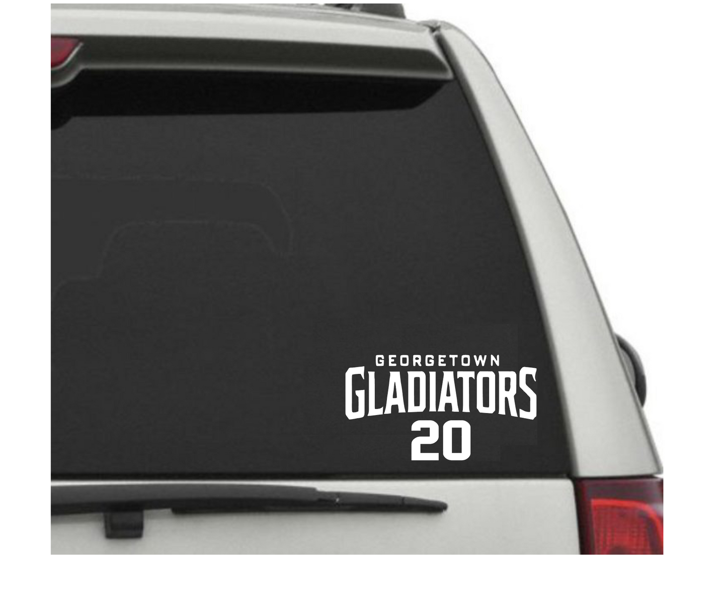 Gladiators Baseball Window Decal, Number Car Decal, Georgetown Window Sticker