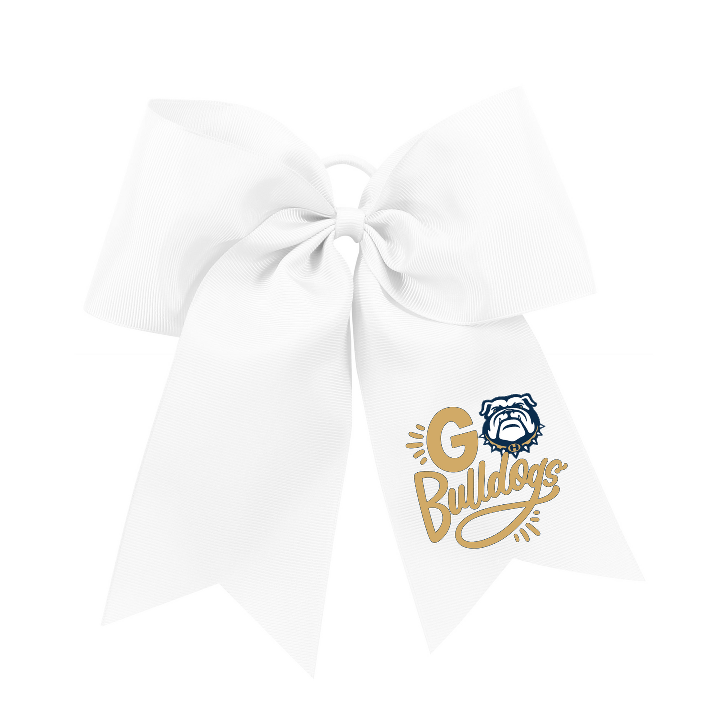 HMS Bulldogs Hairbow, Cheer Hair Bow, Go Bulldogs Bow