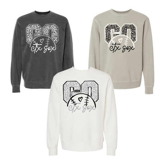 Go CTX Sox Crewneck Sweatshirt, Sox Shirt, Leopard Print CTX Sox sweatshirt