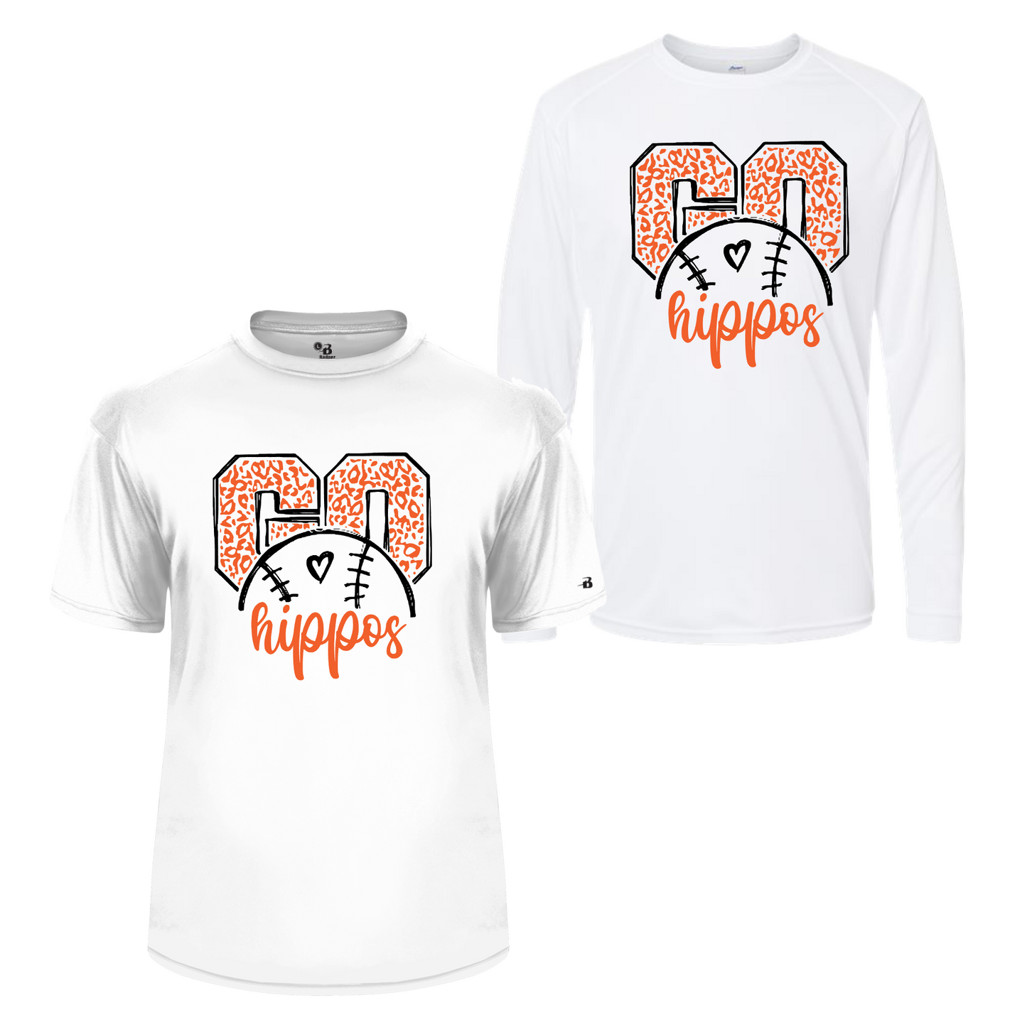 Go Hippos White Hutto Hippos Tee, Hutto Hippos Tshirt, Hippos Shirt