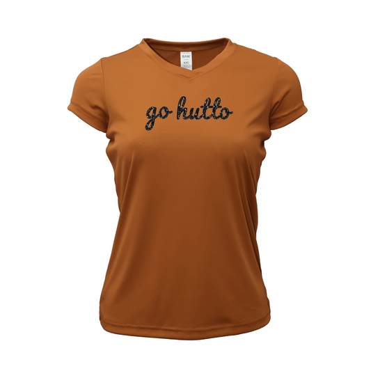 Go Hutto Glitter Performance V-Neck