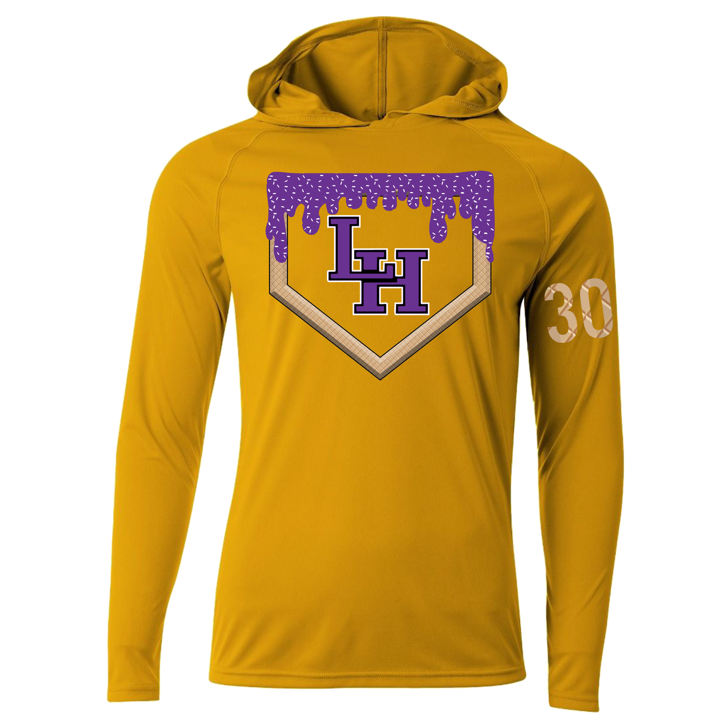 Liberty Hill Drip Homeplate Hoodie Tee, Panthers Ice Cream Drip Baseball Spirit Wear, Liberty Hill Panthers Ice Cream Shirt