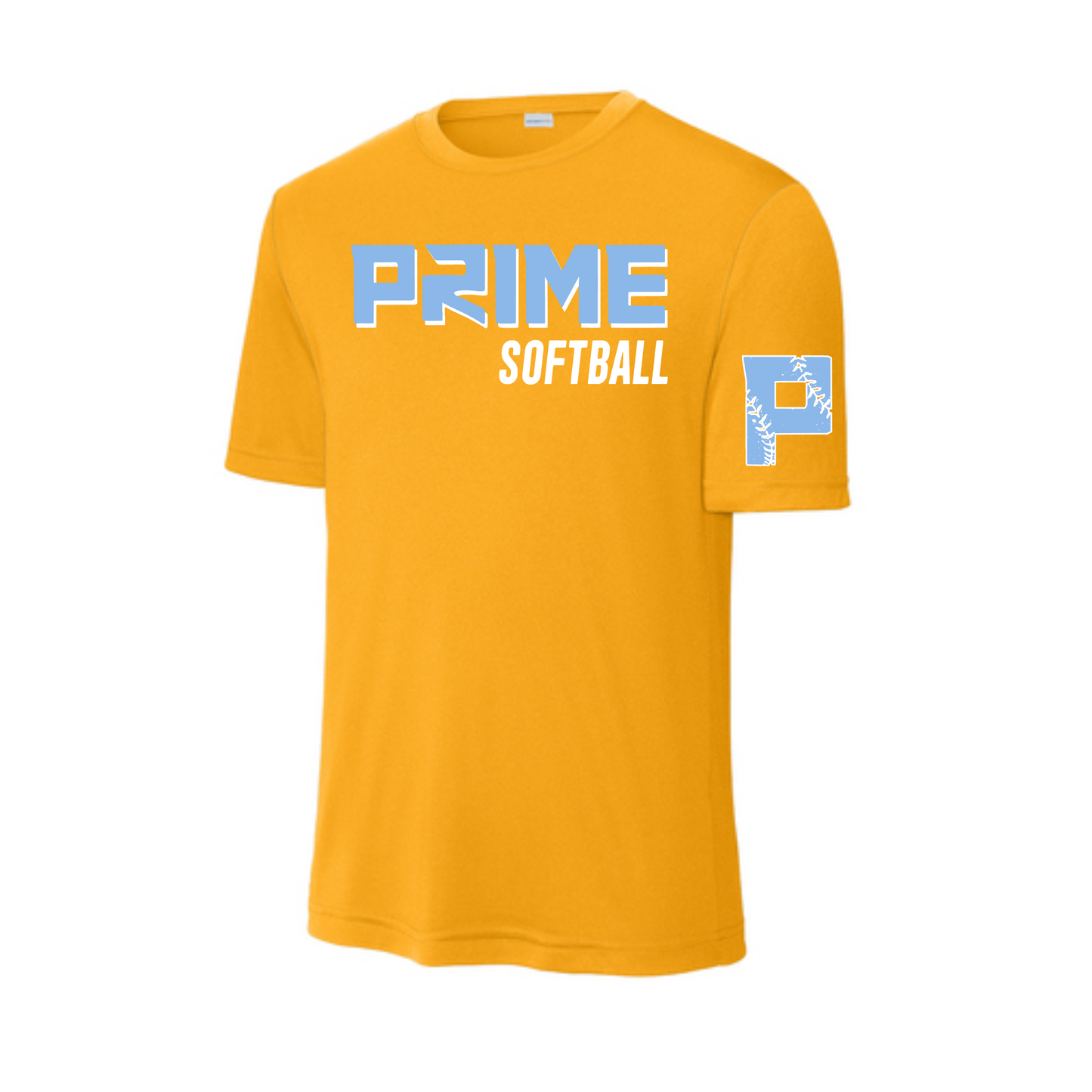 Gold Prime Softball Shirt, Georgetown Prime Softball Tee, GTX Prime Softball Shirt