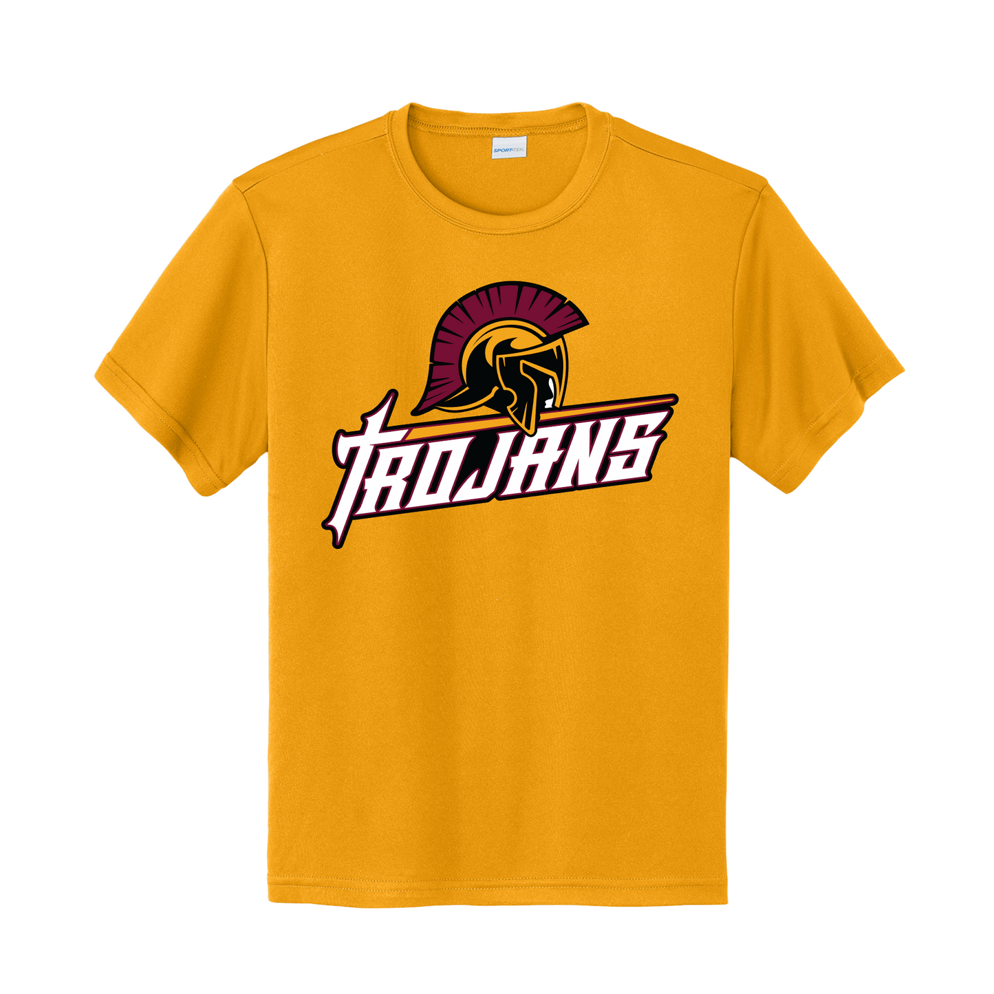 Gold Trojans Baseball Tee, Baseball Trojans Shirt, Trojans Drifit Shirt