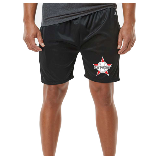 GPS Legends Star Black Drifit Shorts, Legends Baseball Shorts, GPS Baseball Shorts