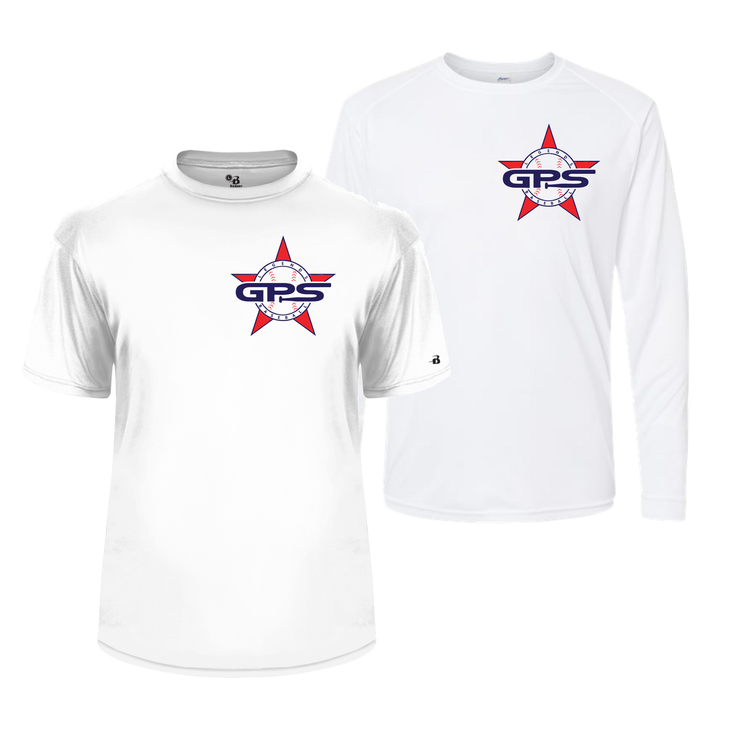 GPS Legends Star Logo Shirt, GPS Star White Tee, Legends Baseball Drifit