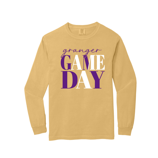 Granger Lions Game Day Shirt – Long Sleeve Comfort Colors Tee