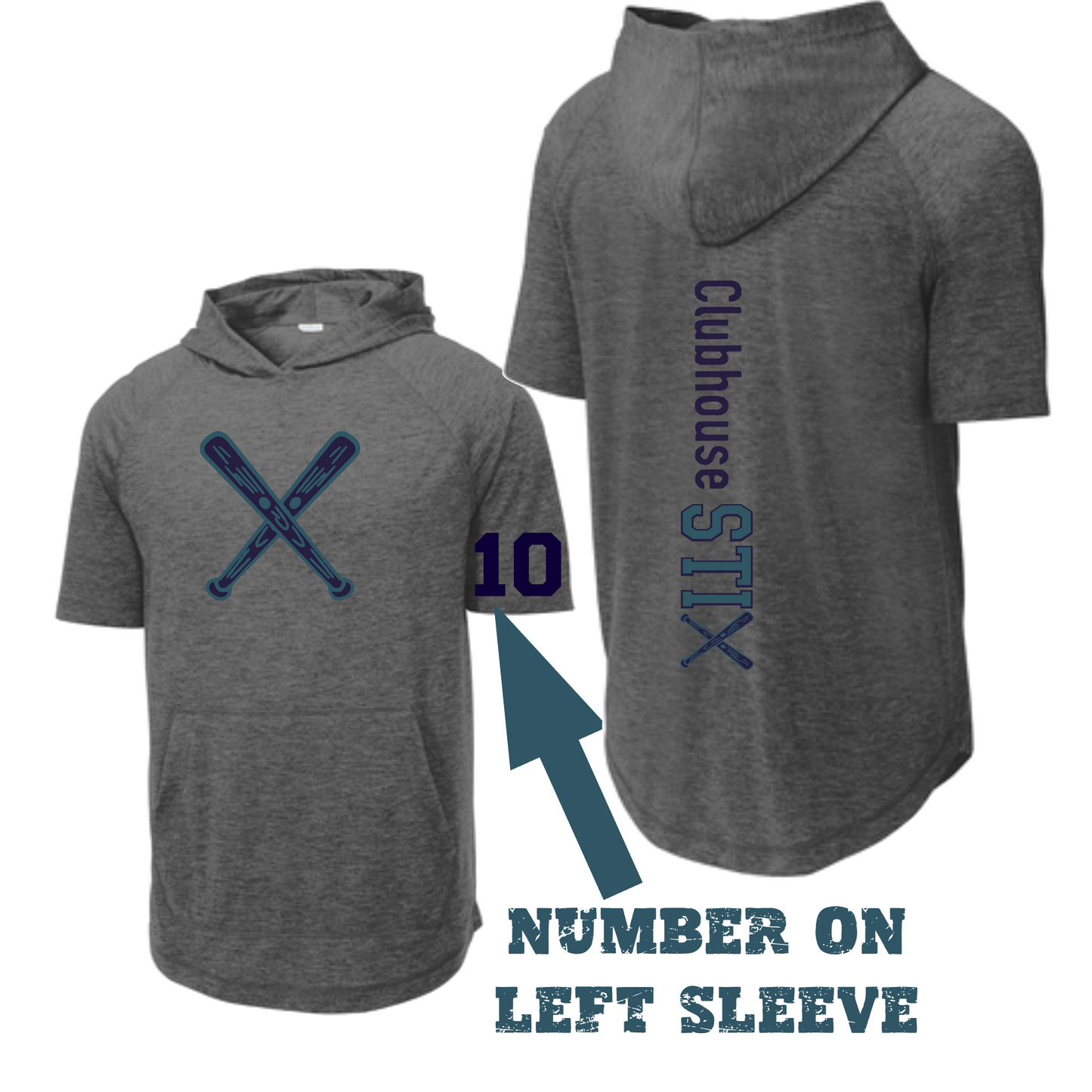 Hoodie Tee STIX Clubhouse Softball, STIX Softball Spirit Wear, STIX Softball Shirt