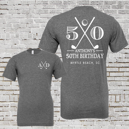 Golf 50th Birthday, Hole in One Birthday Shirt, Guys Birthday Golf Shirt, Hole-in-One Family Shirts, Golf Theme Party, Golf Gift For Dad
