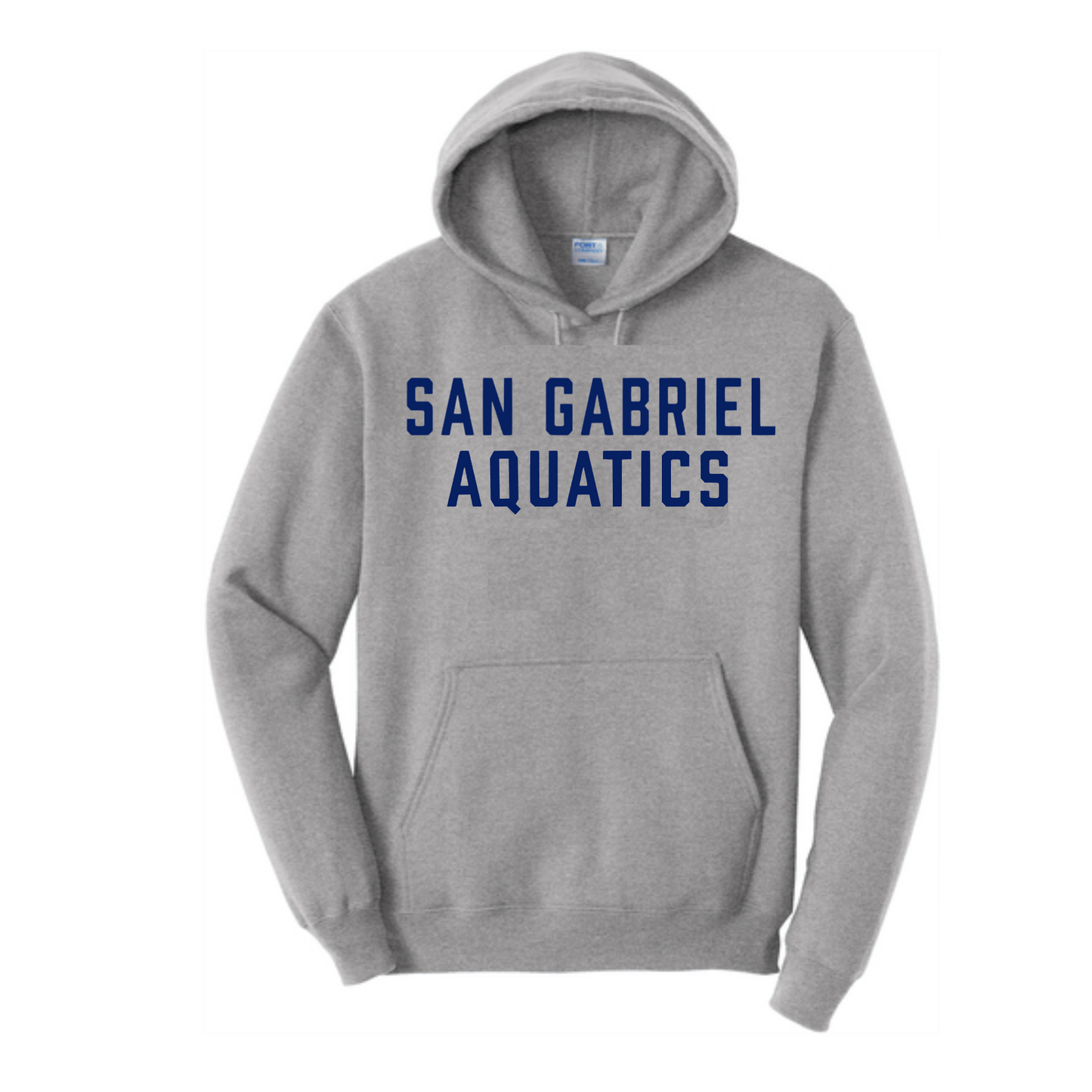 Sport Gray San Gabriel Aquatics Hoodie, SGA Sweatshirt, San Gabriel Swim Hoodie