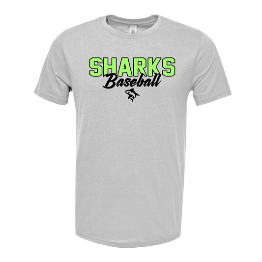 Platinum Sharks Baseball Tee