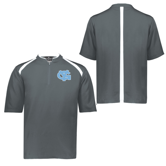 Young Guns Cage Short Sleeve Quarter Zip – Grey / Columbia Blue