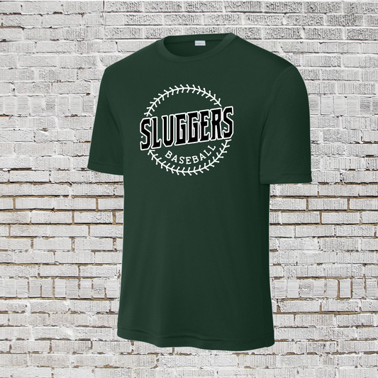 Forest Green Georgetown Sluggers Drifit Tshirt, Sluggers Baseball Spiritwear