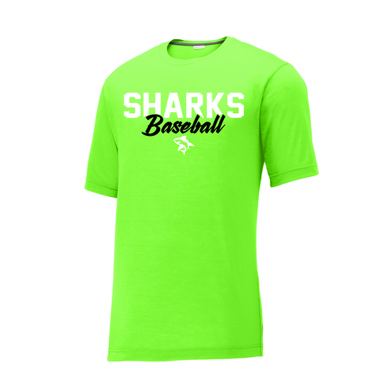 Sharks Baseball Green Tshirt, Sharks Baseball Tee, Sharks Baseball Spiritwear