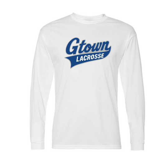 Gtown Lacrosse Classic Script Long Sleeve Tee