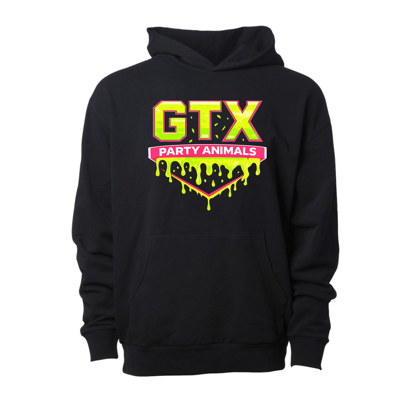 Black GTX Party Animals Baseball Sweatshirt Hoodie