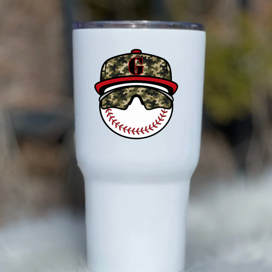 gunners camo baseball sticker