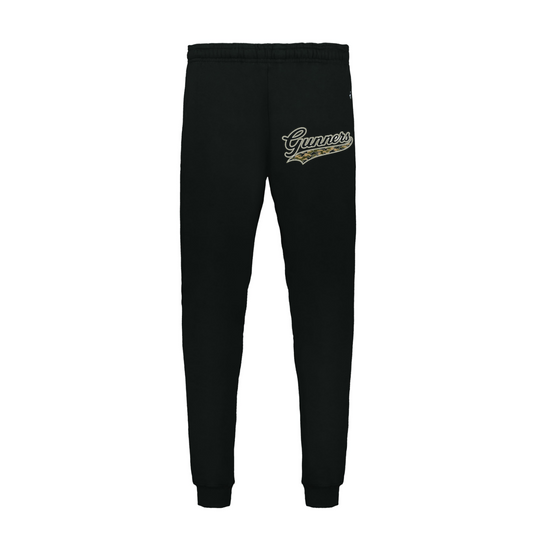 Black Gunners Baseball joggers with olive camo Gunners script logo