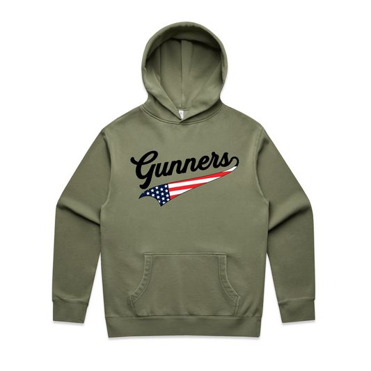 Gunners Baseball Americana Hoodie – Faded Olive