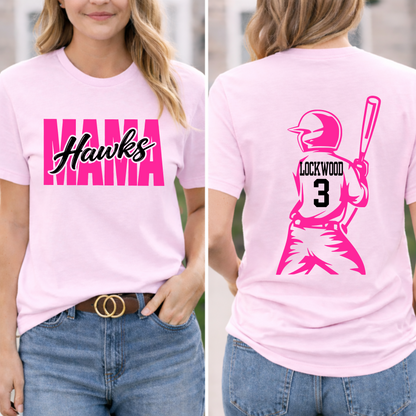 Hawks Mama Tee – Light Pink