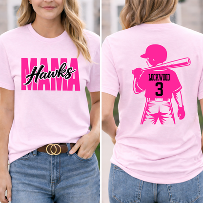 Hawks Mama Tee – Light Pink