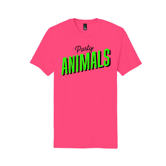 GTX Party Animals Neon Graphic Tee – Hot Pink