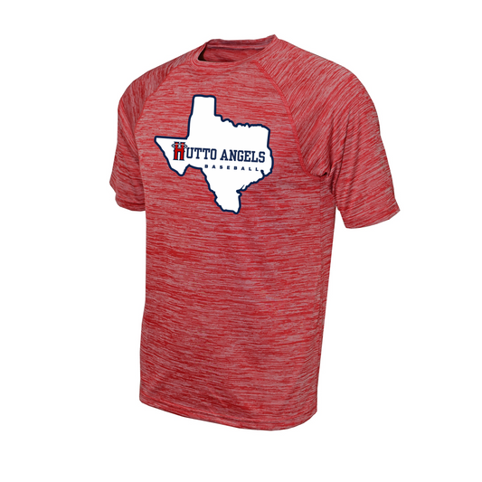 Heather Red Hutto Angels Tee, Hutto Angels Baseball Tshirt, Hutto Angels Spiritwear