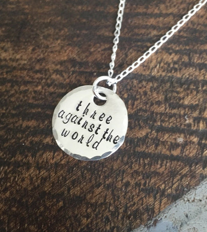 Handstamped Necklace Custom Necklace Personalized Quote Necklace Sentimental Jewelry Gift for Friend Sterling Silver Necklace