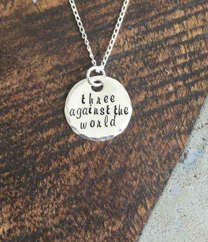 Handstamped Necklace Custom Necklace Personalized Quote Necklace Sentimental Jewelry Gift for Friend Sterling Silver Necklace
