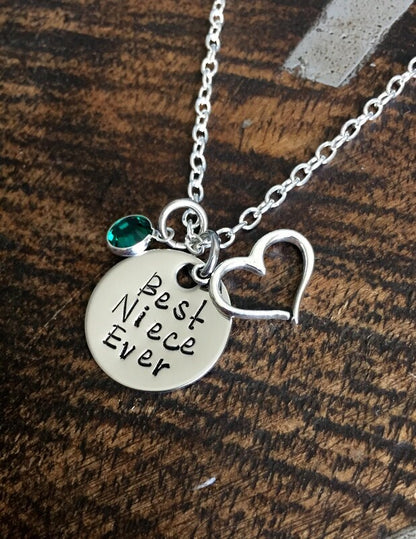Niece Necklace Gift for Niece Best Niece Ever Handstamped Necklace Handstamped Jewelry Custom Necklace Personalized Necklace