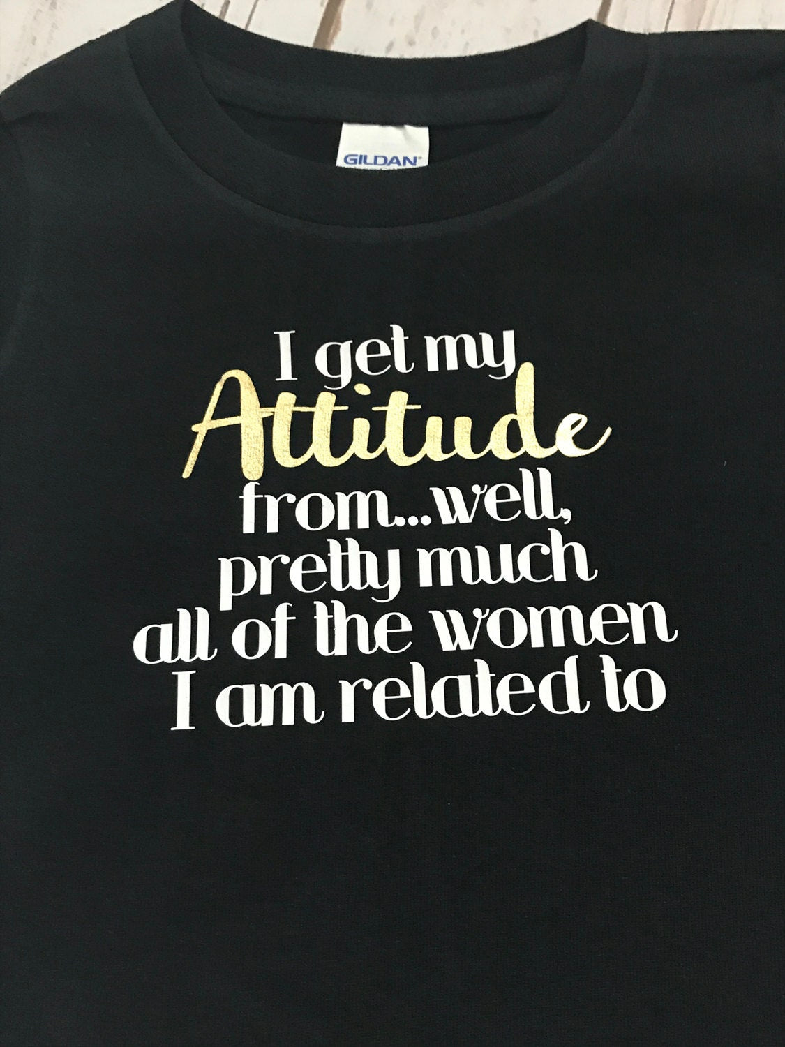 Sassy Baby Girl Shirt: "Attitude From Women" - Funny Tee