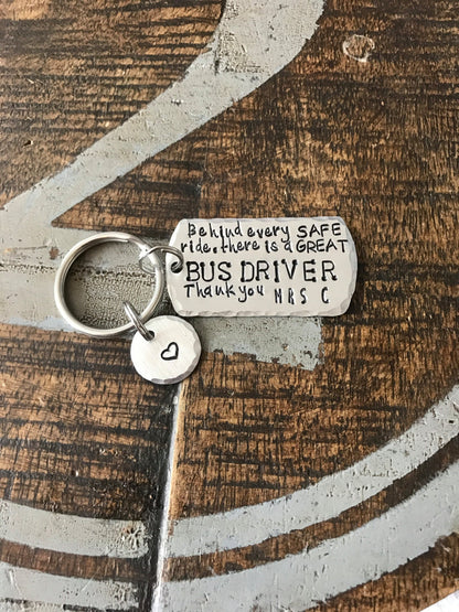 End of Year Bus Driver Keychain Bus Driver Gift Bus Keyring Bus Driver Key Ring Gift for Bus Drivers Bus Driver Appreciation Bus Key Chain