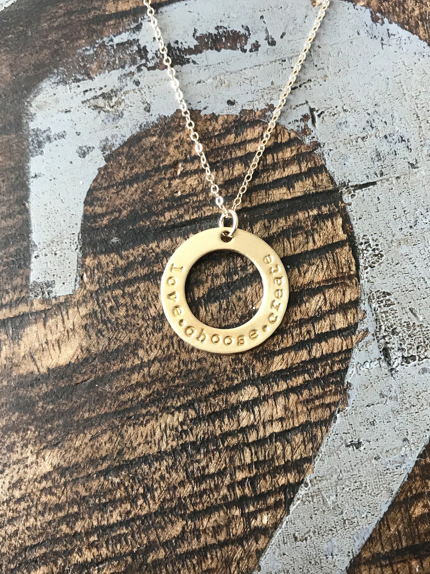 Gold Washer Necklace Personalized Washer Necklace Custom Washer Necklace Personalized Ring Pendant Engraved Name Charm Blue Eyes Jewels