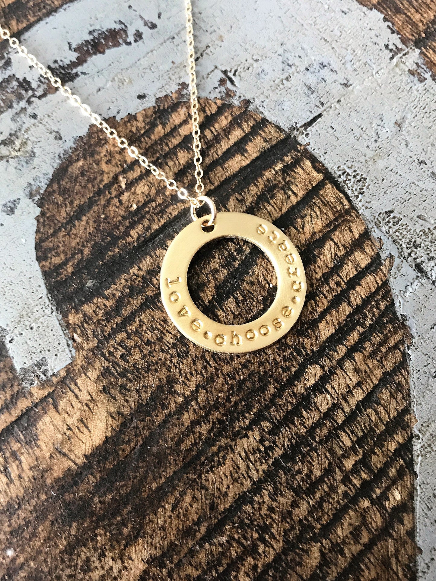 Gold Washer Necklace Personalized Washer Necklace Custom Washer Necklace Personalized Ring Pendant Engraved Name Charm Blue Eyes Jewels