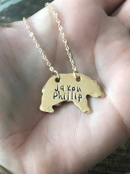 Mama Bear Necklace Mothers Day gift Momma bear necklace personalized established year golden mama necklace bear necklace mom gift mama gift