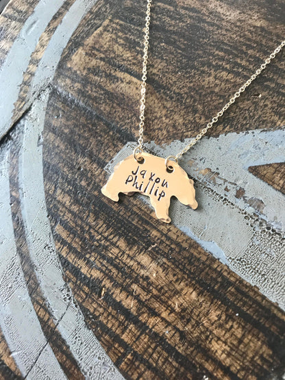 Mama Bear Necklace Mothers Day gift Momma bear necklace personalized established year golden mama necklace bear necklace mom gift mama gift