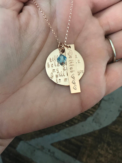 Till I can hold you in my arms I will hold you in my heart Memorial necklace Miscarriage Jewelry Stillborn Necklace Infant-Child loss Gift